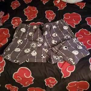 The Disney Store Grey Nightmare Before Christmas Jack Face Fleece PJ Pants, 2XL